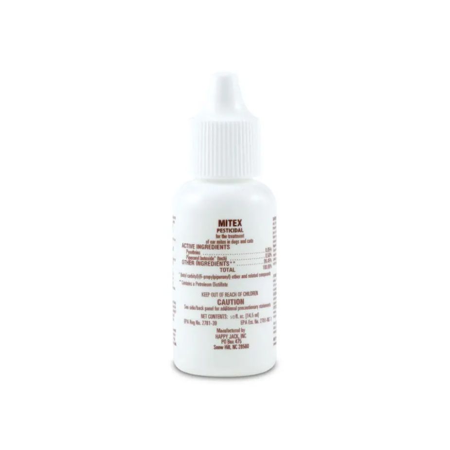 Happy Jack Mitex Ear Mite Treatment for Dogs & Cats chestnut mountain feed