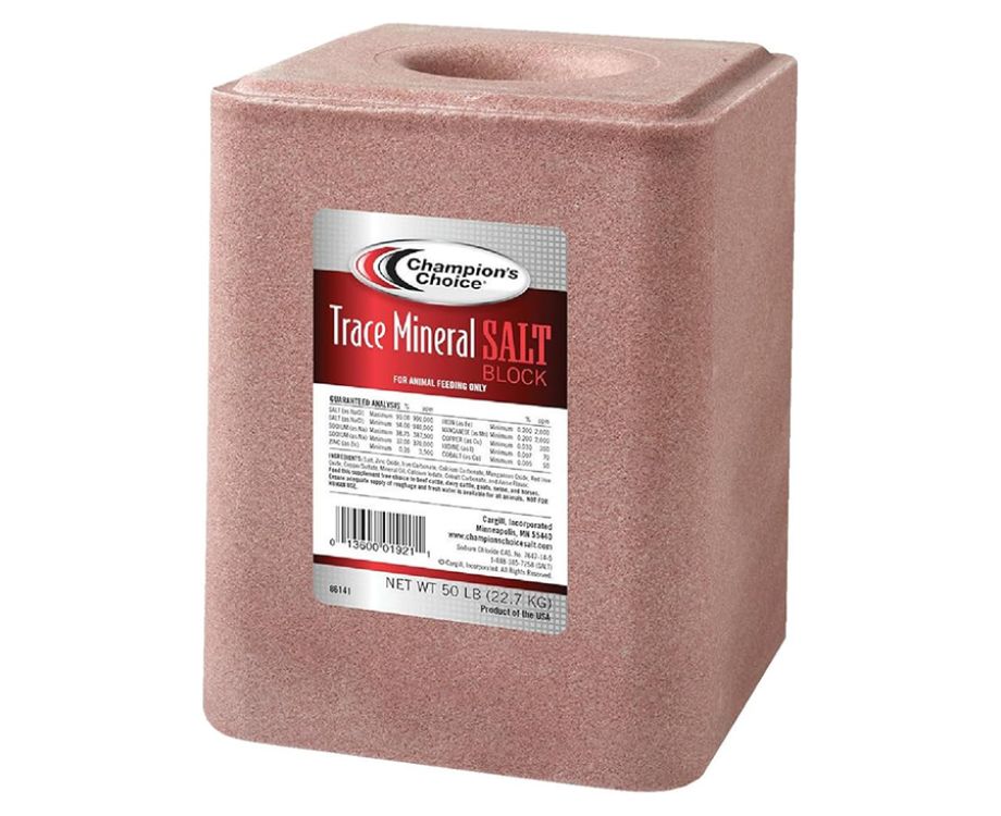 trace mineral salt block livestock care