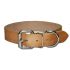 omni pet light brown leather dog collar