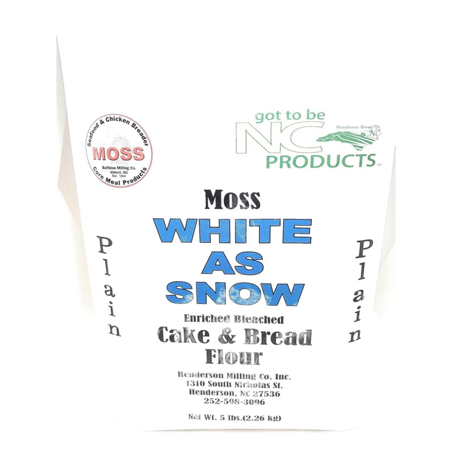 moss white as snow cake and bread flour
