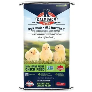 KALMBACH 18% NON GMO START RIGHT CHICK FEED 50 LB
