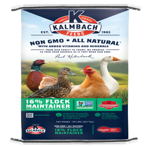 KALMBACH 16% NON GMO FLOCK MAINTAINER PELLETS 50 LB