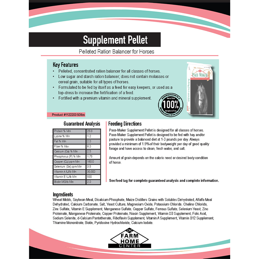 pace maker equine supplement
