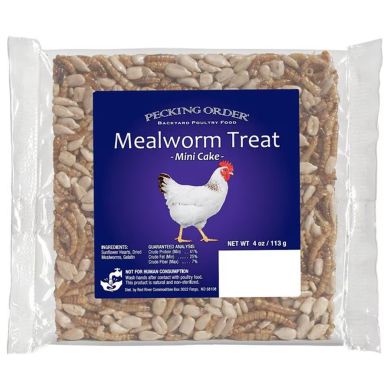 pecking order mealworm treat mini cake