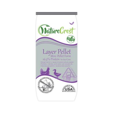 nature crest 16.5 mini pellet layer non gmo chicken feed