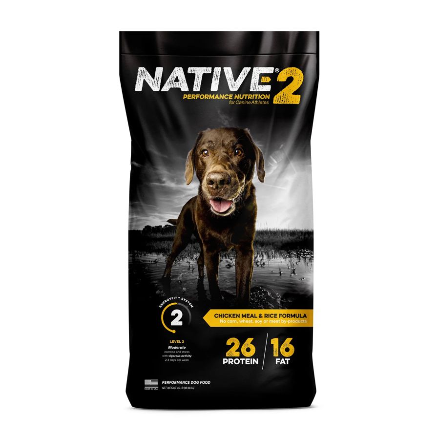native 2 performance nutrition chicken meal rice formula