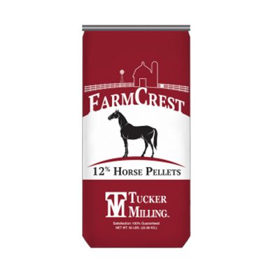 chestnut mountain equine feed tm farmcrest 12% horse pellets 50 lb bag