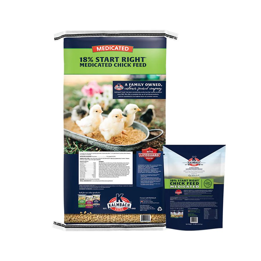 18 start right medicated chick feed