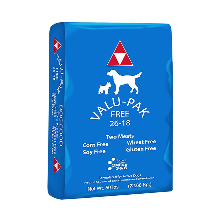 VALU-PAK 26/18 FREE 50 LB (BLUE) – Chestnut Mountain Feed Company